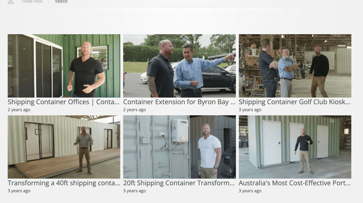 Container Build Group website